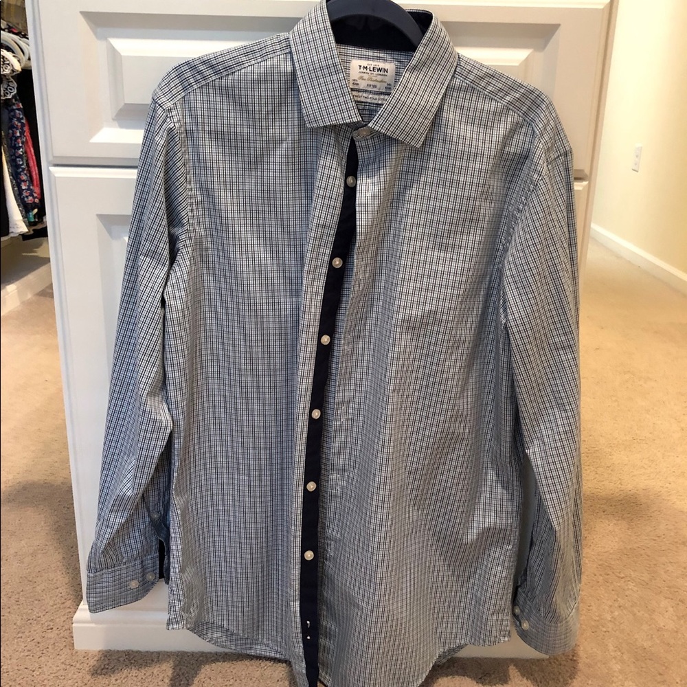 T.M. Lewin Fitted Dress Shirt 16.5x34.5